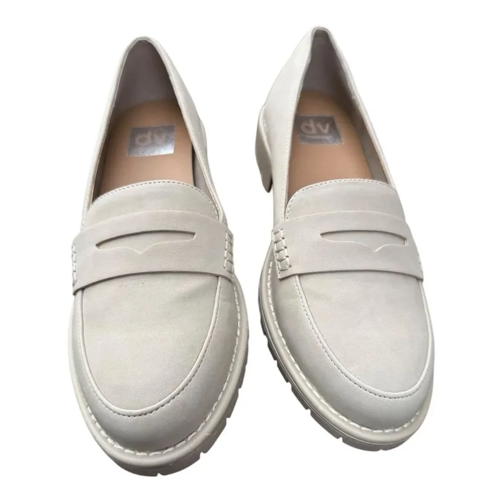 DV by Dolce Vita Women's Carley Loafers Size 7.5 Beige Slip-On Shoes